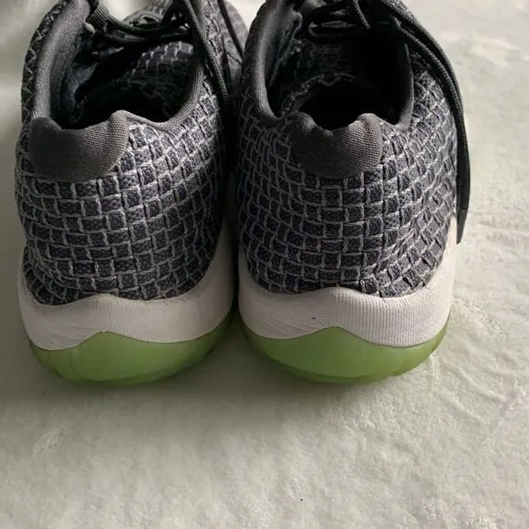 NIKE Air Jordan Future Low GREEN GLOW WOLF GREY WHITE.
