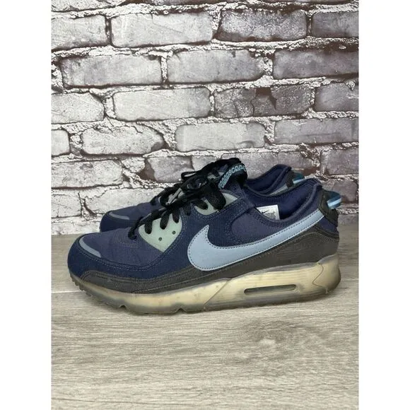 Nike Air Terrascape 90 Midnight Navy Aqua Athletic Shoes Sneakers Men 12M US/46