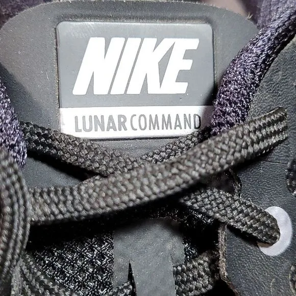 Nike Lunar Command 704427-001 Mens Black Low Top Lace Up Golf Athletic Shoes