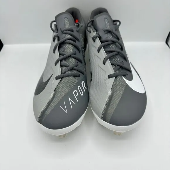 Nike React Vapor Ultrafly Elite 4 Grey White Baseball Cleats DN1792-005 Men’s 13