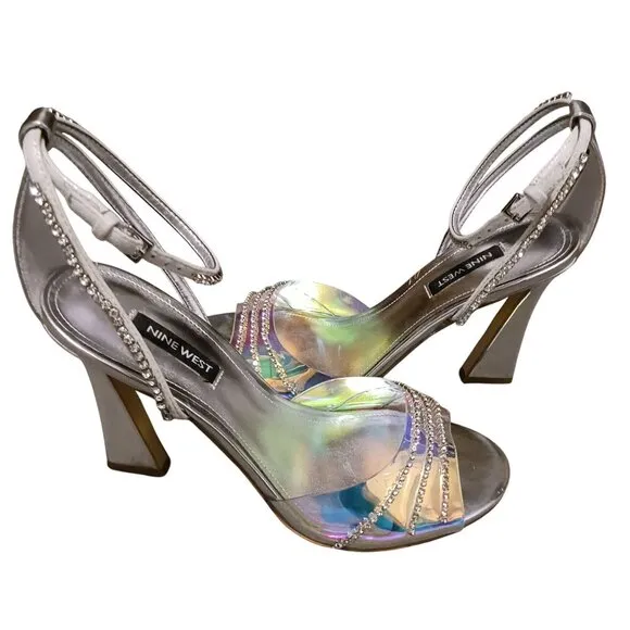 Nine‎ West KLASS3 Comfort Insole Pumps in Silver/Iridescent, Size 7