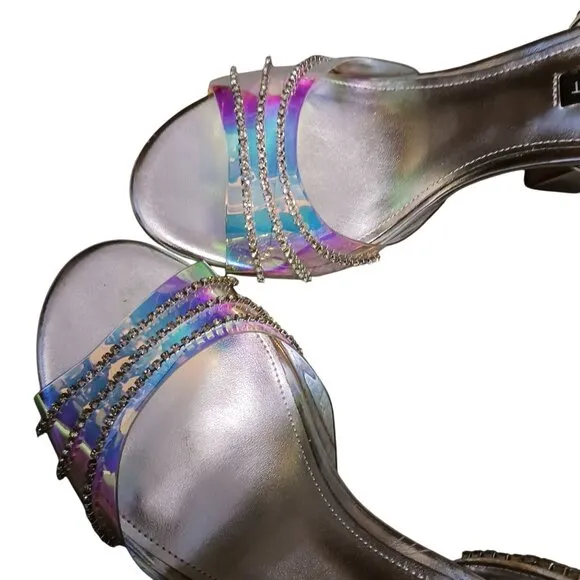 Nine‎ West KLASS3 Comfort Insole Pumps in Silver/Iridescent, Size 7