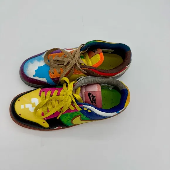 Nintendo Super Mario Bros Nike Dunk Low shoes size 5 youth