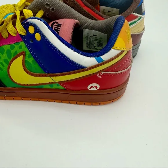 Nintendo Super Mario Bros Nike Dunk Low shoes size 5 youth