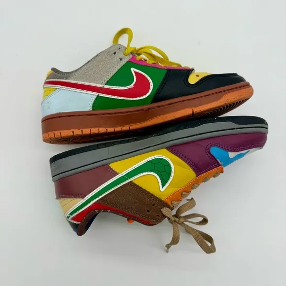 Nintendo Super Mario Bros Nike Dunk Low shoes size 5 youth