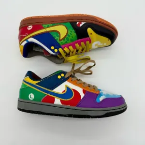 Nintendo Super Mario Bros Nike Dunk Low shoes size 5 youth