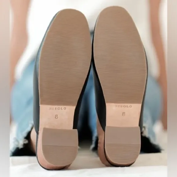 NISOLO All-Day Heeled Mule Almond Size 9