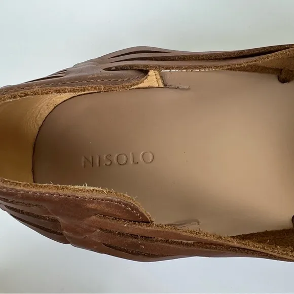 Nisolo | Men's Handmade Leather Huarache Sandal Brown | 11.5