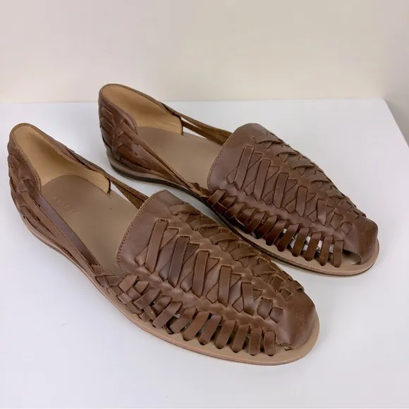 Nisolo | Men's Handmade Leather Huarache Sandal Brown | 11.5