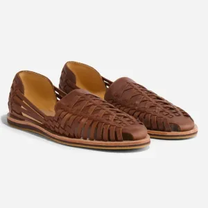 Nisolo | Men's Handmade Leather Huarache Sandal Brown | 11.5