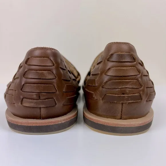 Nisolo | Men's Handmade Leather Huarache Sandal Brown | 11.5