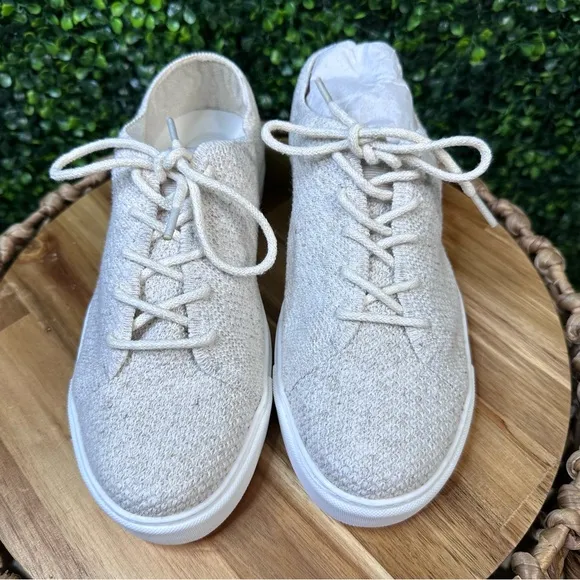 Nisolo x Anthropologie Women's Go-to Eco-Knit Sneaker | new in box linen