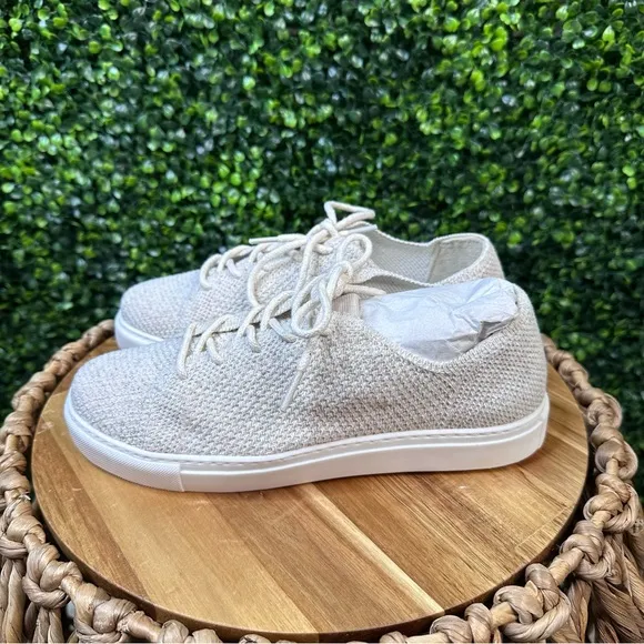 Nisolo x Anthropologie Women's Go-to Eco-Knit Sneaker | new in box linen