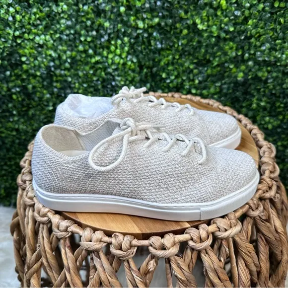 Nisolo x Anthropologie Women's Go-to Eco-Knit Sneaker | new in box linen