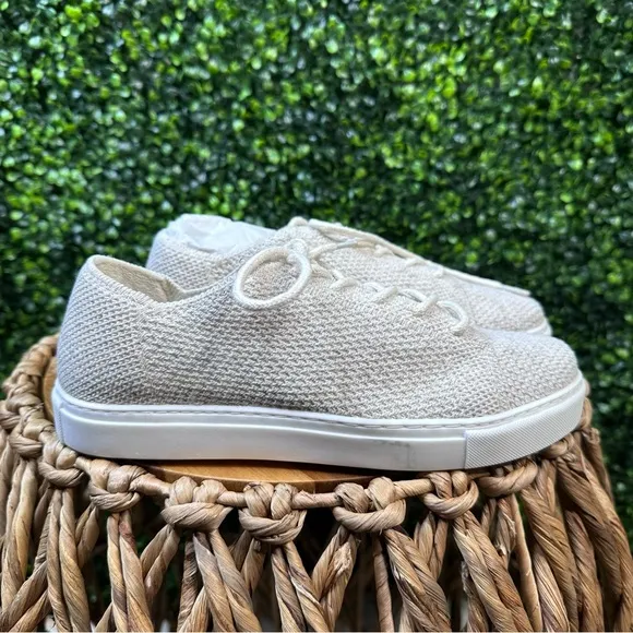 Nisolo x Anthropologie Women's Go-to Eco-Knit Sneaker | new in box linen