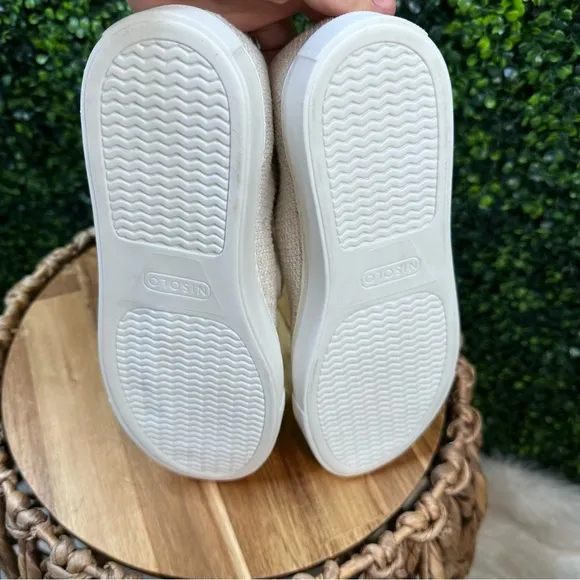 Nisolo x Anthropologie Women's Go-to Eco-Knit Sneaker | new in box linen