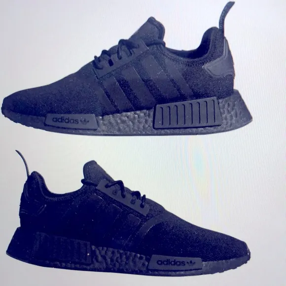 NMD R1 j kids original Adidas sneaker, size 6 1/2, FX8777 all black, new.