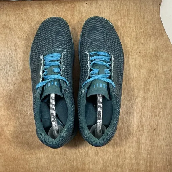 No Bull Trainer Men Size 11 Low Top Green Blue Superfabric Gym Shoes Sneakers