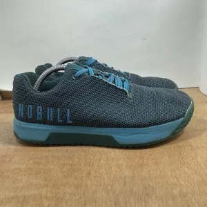 No Bull Trainer Men Size 11 Low Top Green Blue Superfabric Gym Shoes Sneakers