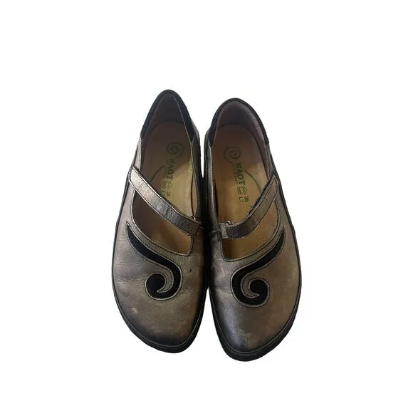 Noat Women's EUR 38 US 7 Metallic Matai Metal Leather Mary Jane Shoes