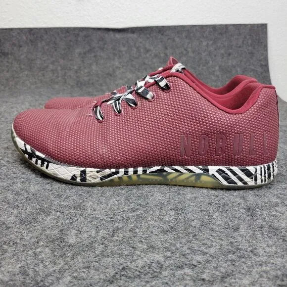 Nobull Cabernet Zebra Mens Shoes 11 Red Maroon Trainer Low Top Athletic‎ Running