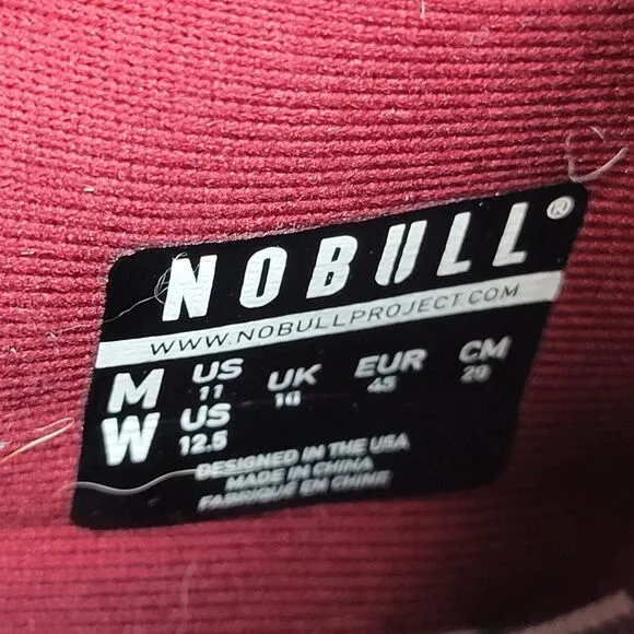 Nobull Cabernet Zebra Mens Shoes 11 Red Maroon Trainer Low Top Athletic‎ Running