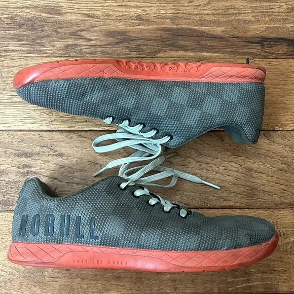 Nobull Chess Printed Trainer Sneakers Superfabric Green Checkered Shoes Men 10.5