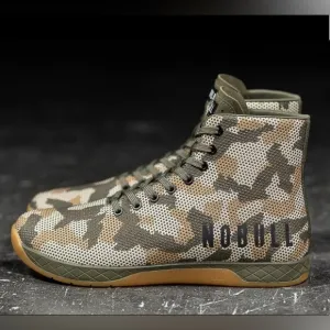 NoBull High-Top Woodland Camo Trainer Shoes, Men’s Size 6/Women’s 7.5