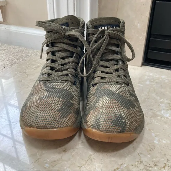 NoBull High-Top Woodland Camo Trainer Shoes, Men’s Size 6/Women’s 7.5