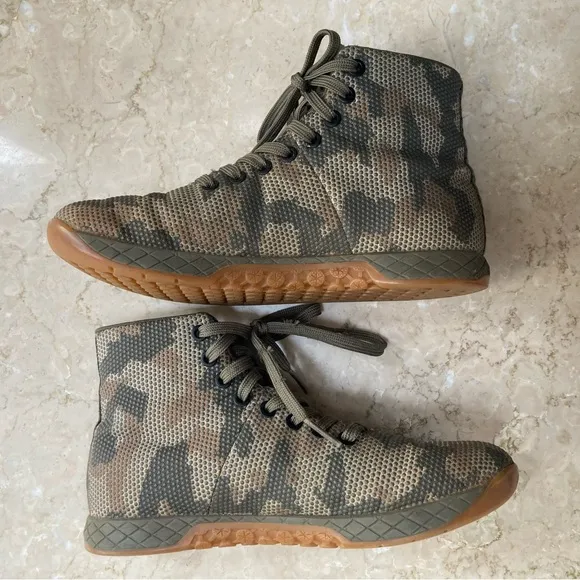 NoBull High-Top Woodland Camo Trainer Shoes, Men’s Size 6/Women’s 7.5