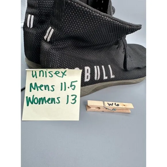 Nobull Mens 11.5 Black Sneakers High Top Lace-Up Ivy Trainer Outwork Shoes Ankle