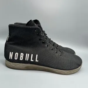 Nobull Mens 11.5 Black Sneakers High Top Lace-Up Ivy Trainer Outwork Shoes Ankle