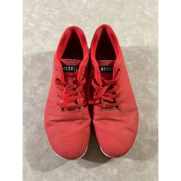 Nobull Mens Alert Trainer Athletic Shoes Low Top Lace Up Red Heather US 12.5