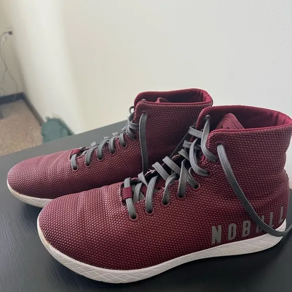 NOBULL Men's Burgundy High-Top Sneakers