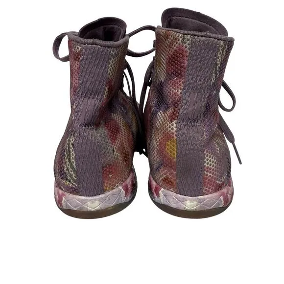 Nobull Outwork High-Top Floral Purple Weight Training Shoes Workout Size 8.5