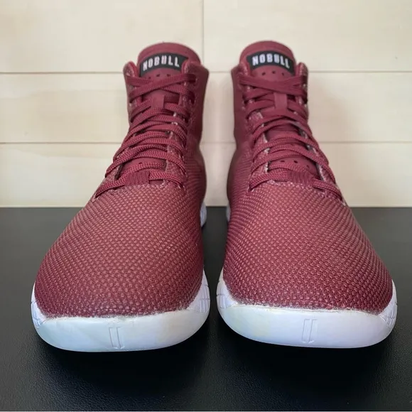 NoBull Outwork High Top Men's Size 10 Shoes Maroon White SuperFabric Trainers