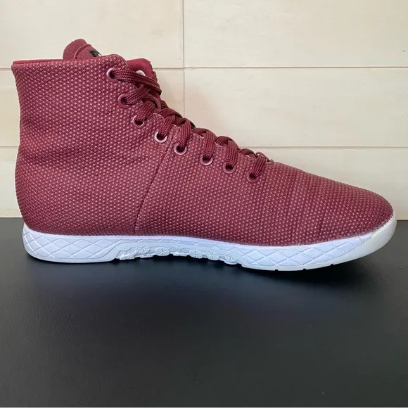 NoBull Outwork High Top Men's Size 10 Shoes Maroon White SuperFabric Trainers
