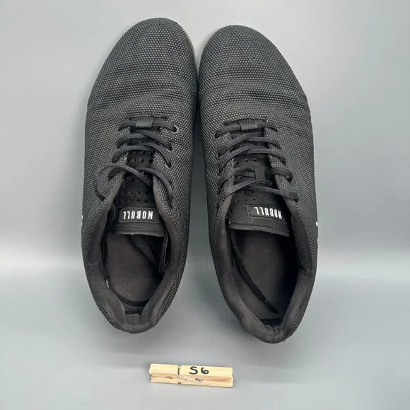 NOBULL SuperFabric Mens 13 Black Green Athletic Shoes Lace Low Trainer Sneakers