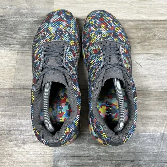 Nobull Wild Impact Shoes Men’s 8.5 Women’s 10 Rainbow All Over Pixel Trainer Run