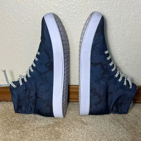 NoBull High Top Blue Tie Dye Trainer Athletic Sneakers Shoes women size 7