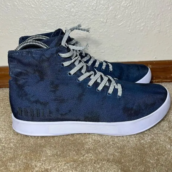 NoBull High Top Blue Tie Dye Trainer Athletic Sneakers Shoes women size 7