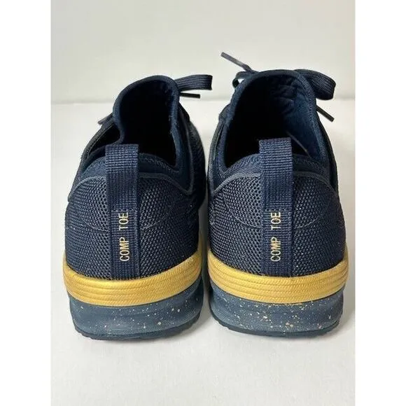 NWB Skechers Womens Bulkin-Balran Comp Toe Work Shoes Sneakers Navy Gold Size 8