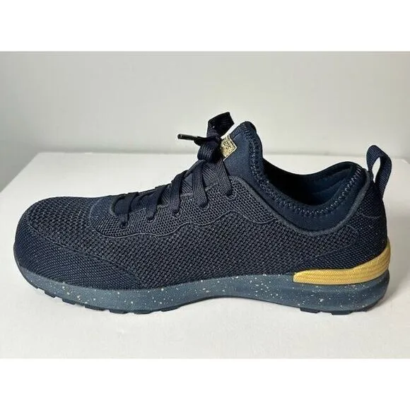 NWB Skechers Womens Bulkin-Balran Comp Toe Work Shoes Sneakers Navy Gold Size 8
