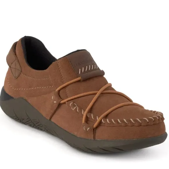 NWOB $150 MANITOBAH MEN'S MAKWA SLIP-ON BUNGEE LOOP SHOES - OAK
