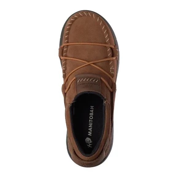 NWOB $150 MANITOBAH MEN'S MAKWA SLIP-ON BUNGEE LOOP SHOES - OAK