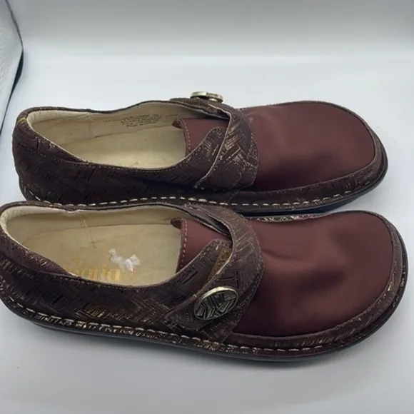 NWOB Alegria Brenna PG Lite Dream Fit Brown Leather Comfort Shoes EU 39 US 8.5
