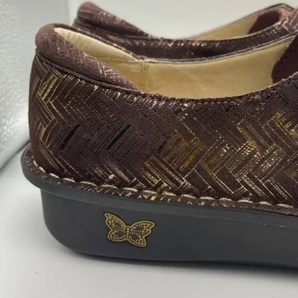 NWOB Alegria Brenna PG Lite Dream Fit Brown Leather Comfort Shoes EU 39 US 8.5
