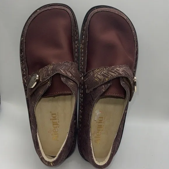 NWOB Alegria Brenna PG Lite Dream Fit Brown Leather Comfort Shoes EU 39 US 8.5
