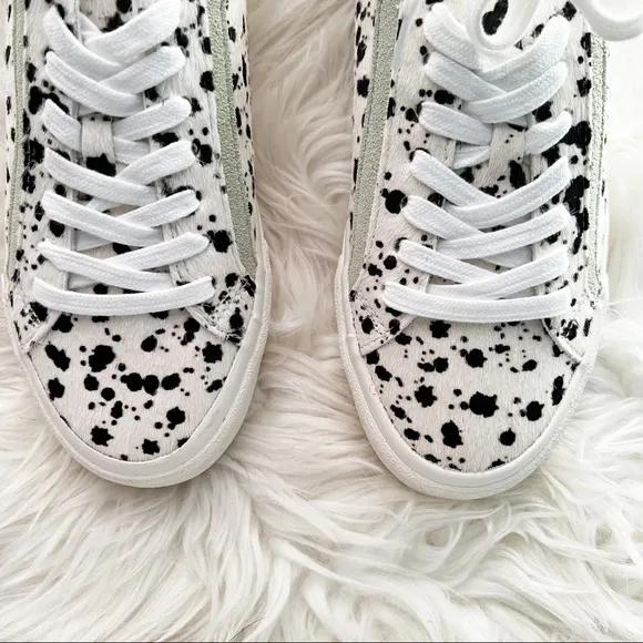 NWOB Madewell Sidewalk Low-Top Sneakers in Spatter-Painted Calf Hair