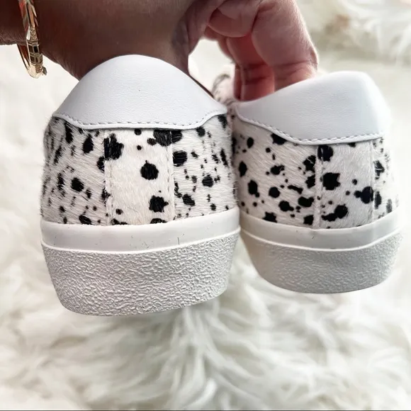 NWOB Madewell Sidewalk Low-Top Sneakers in Spatter-Painted Calf Hair